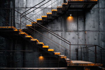 Architecture Stairway Metal Railing